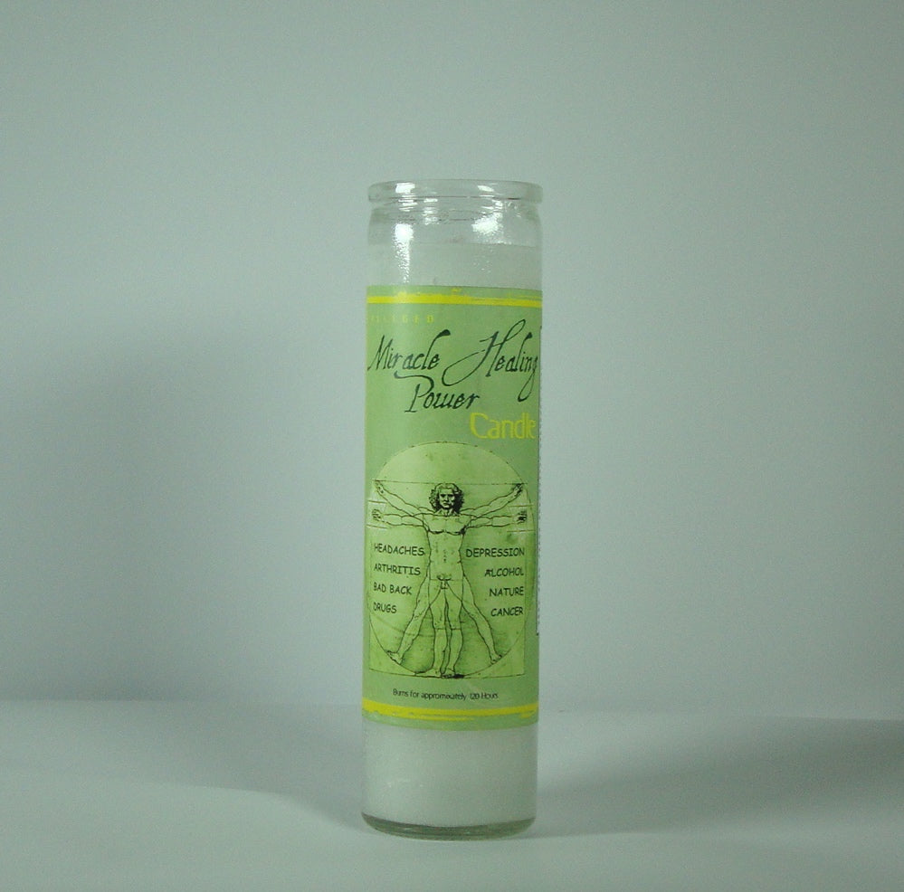 Miracle Healing Power Glass Candle spotlightcandles