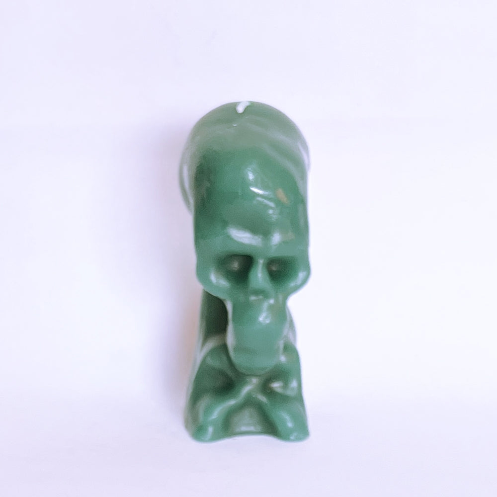 Green Skull small Image candle