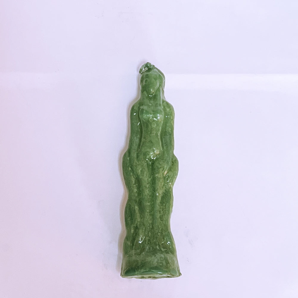 Green Female Image candle