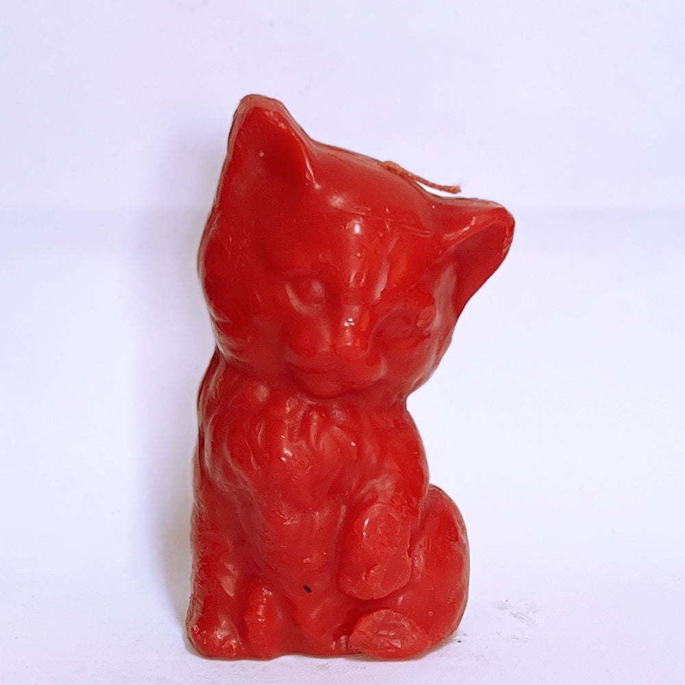 Red Cat Image candle