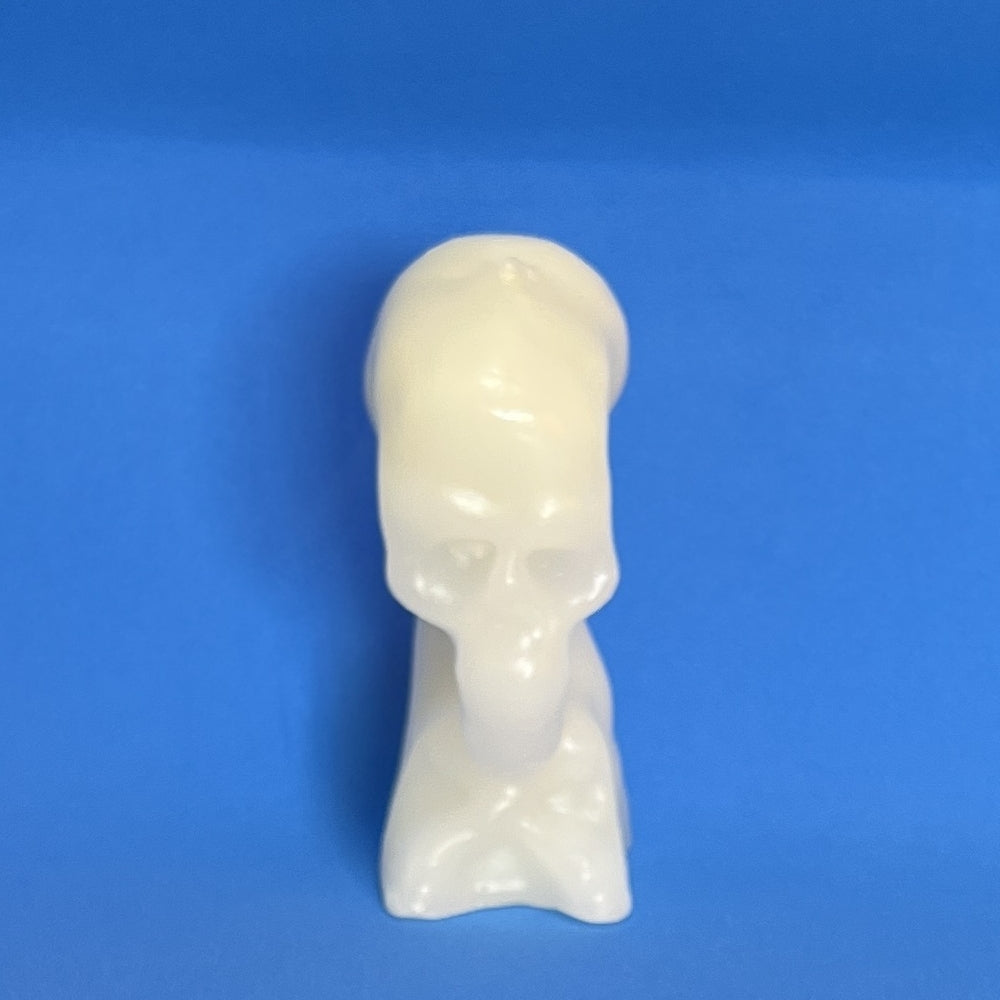 White Skull small Image candle