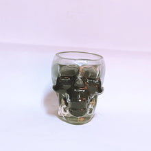 Load image into Gallery viewer, Black Skull glass candle
