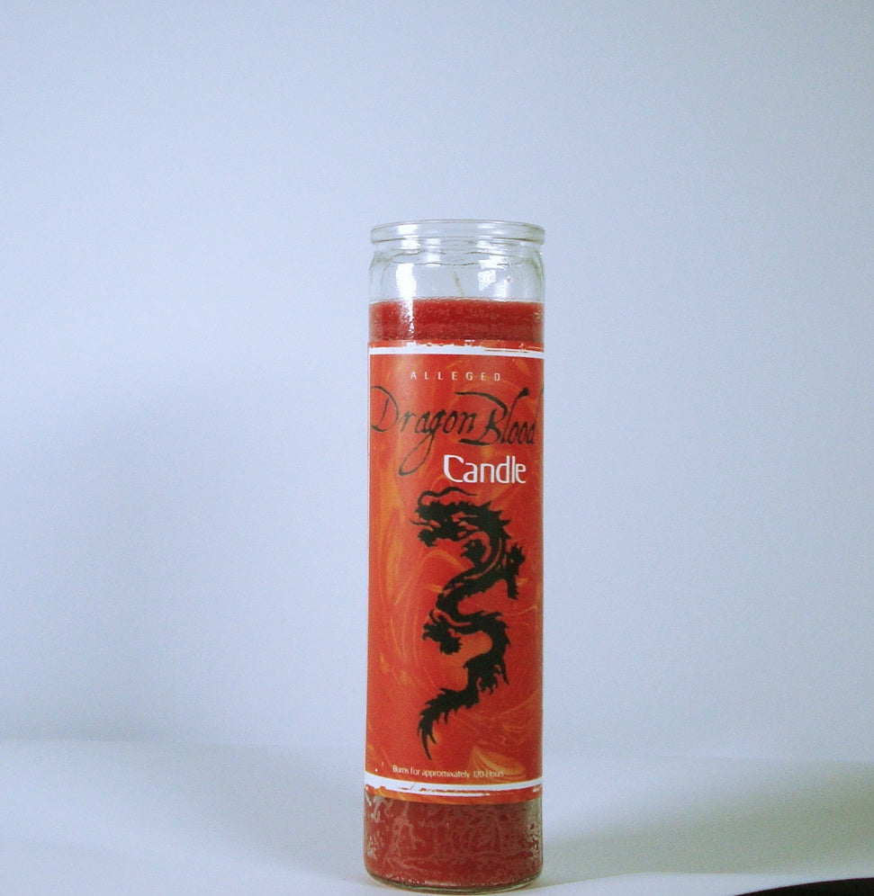 Dragon Blood Glass Candle