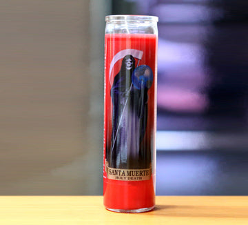 Holy Death Glass Candle