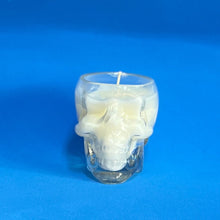 Load image into Gallery viewer, White Skull glass candle
